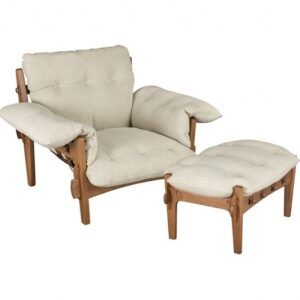 Poltrona Moleca Com Banqueta