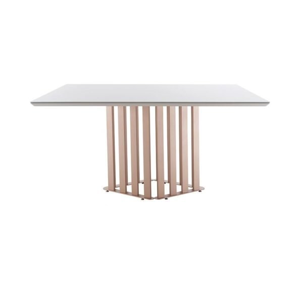 MESA DE JANTAR NERVURADA QUADRADA