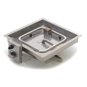 Queimador Fire Pit Quadrado - Para Lareira A Gas